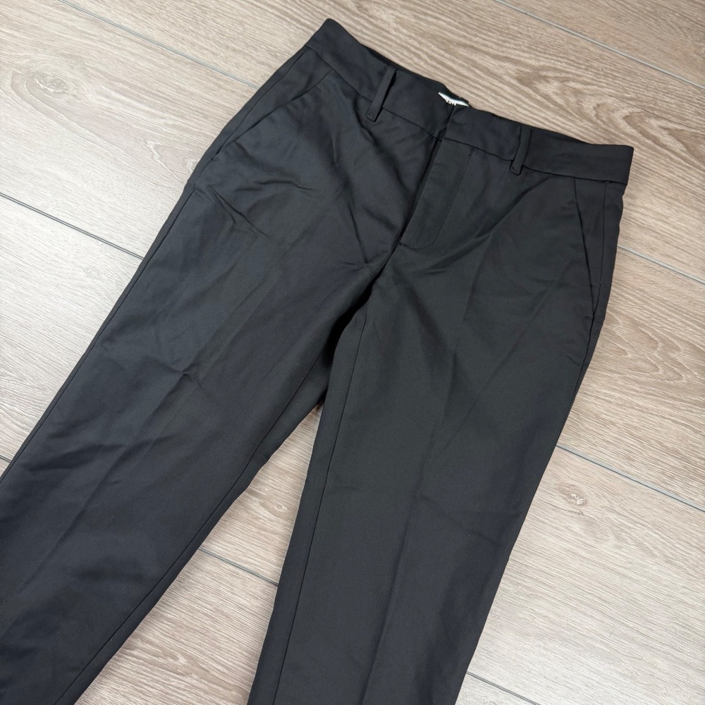 Zara Womens Dress Pants Slim Fit Ankle Slit Trousers Black Size 4